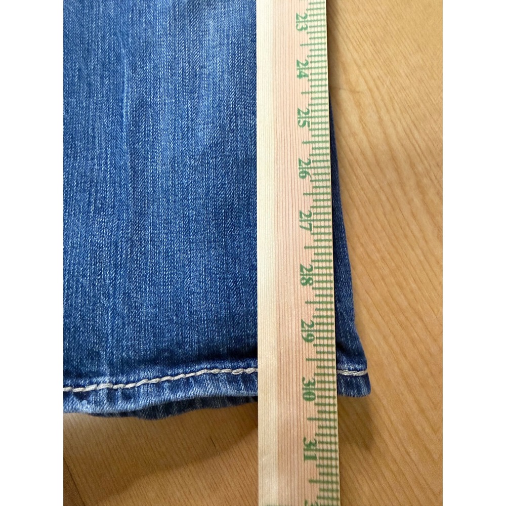 Vigoss Bootcut Jeans Womens 5 28 Blue Distressed Contrast Stitch Low Rise Denim - Picture 6 of 8
